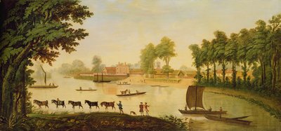 View of the Shepperton on the River Thames, after 1752 by English School